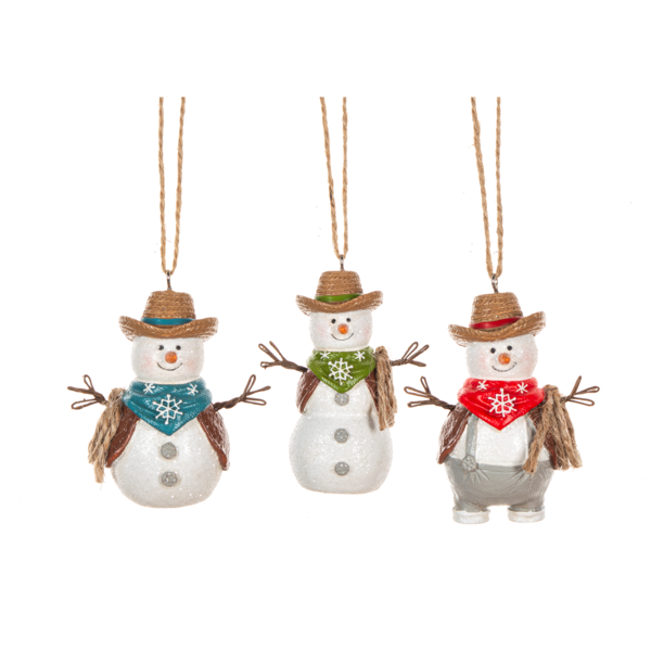 Cowboy Snowmen Ornament