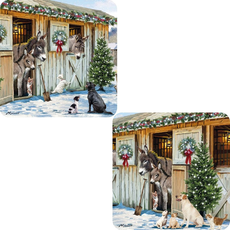 Luxury Christmas Cards - Christmas Stable Friends