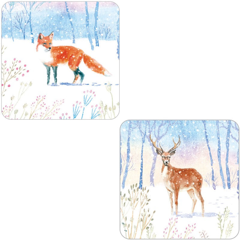 Luxury Christmas Cards 10 Pack - Snowy Scene