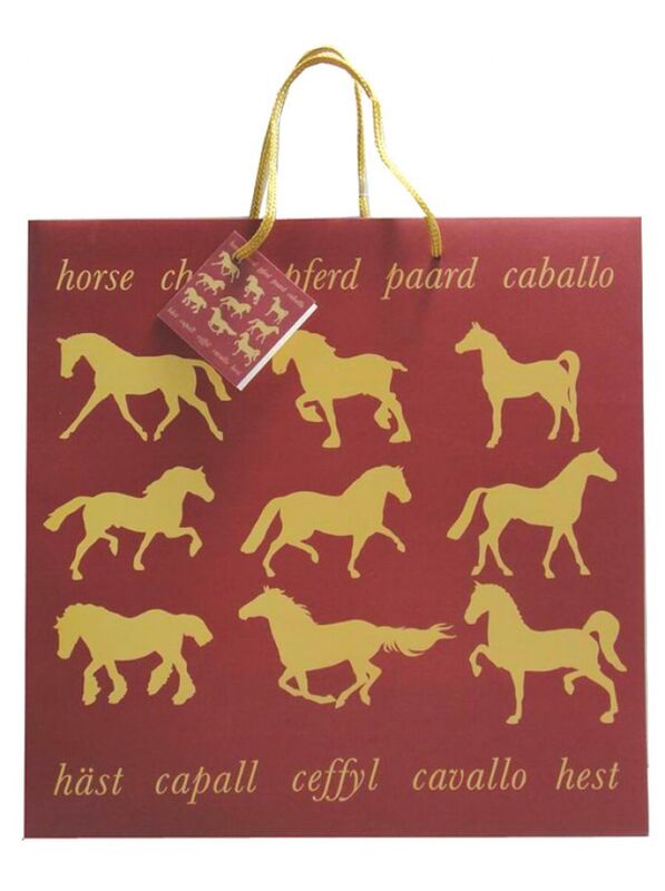 Maroon Horse Gift Bag