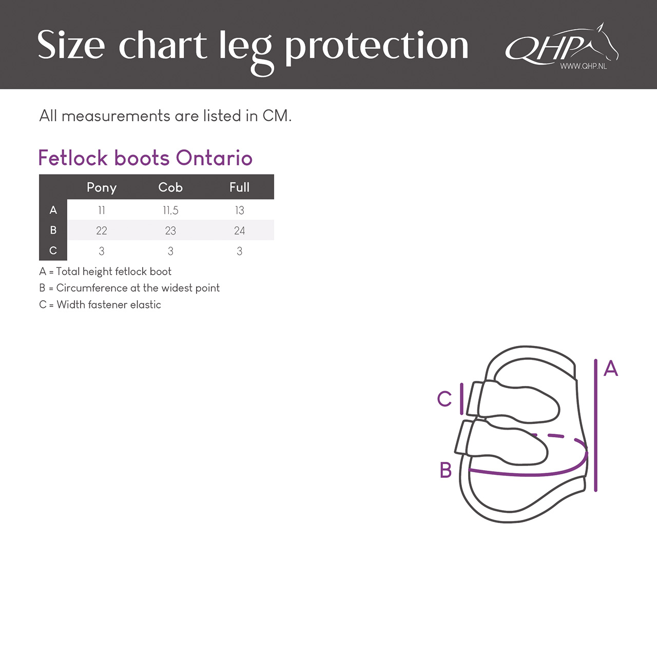QHP Ontario Fetlock Boots