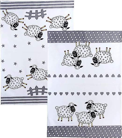 Spotted Dog Tea Towel - Set of 2