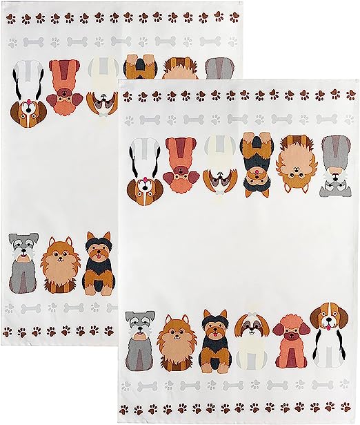Spotted Dog Tea Towel - Set of 2