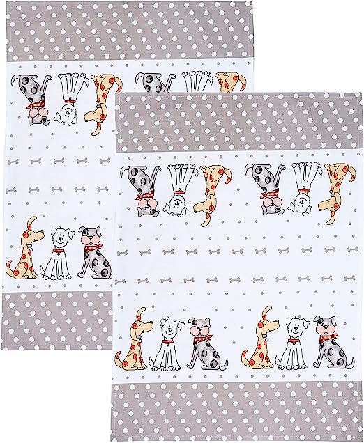 Spotted Dog Tea Towel - Set of 2